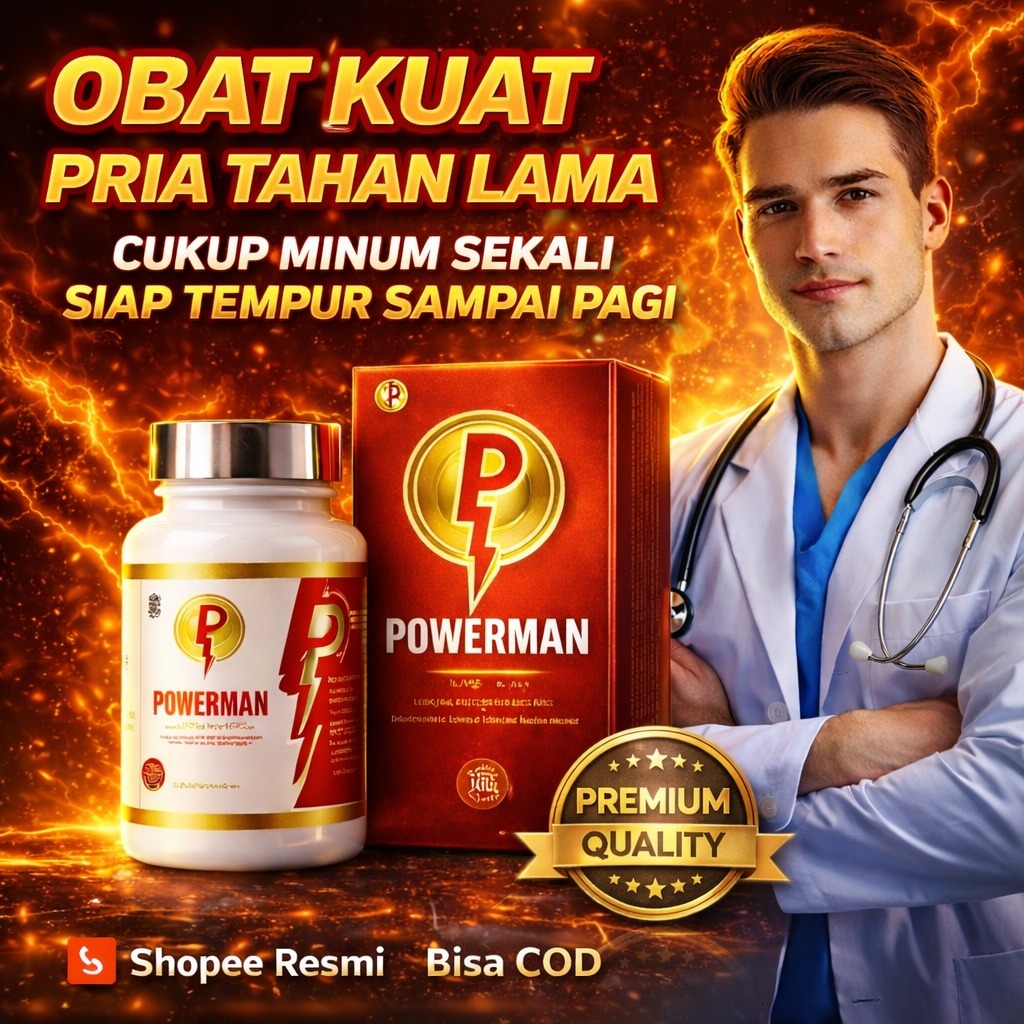 Powerman Obatkuat Obat Kuat Pria Tahan Lama Herbal Obat Kuat Penambah Stamina Pria Obat Kuat 100% Or