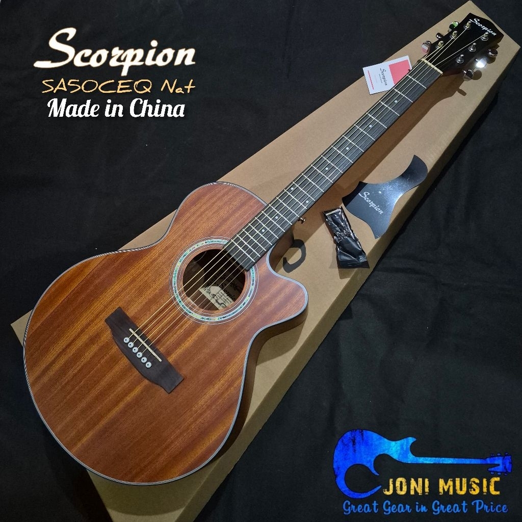 Gitar Scorpion Akustik Elektrik SA50CEQ Akustik SA50C Original