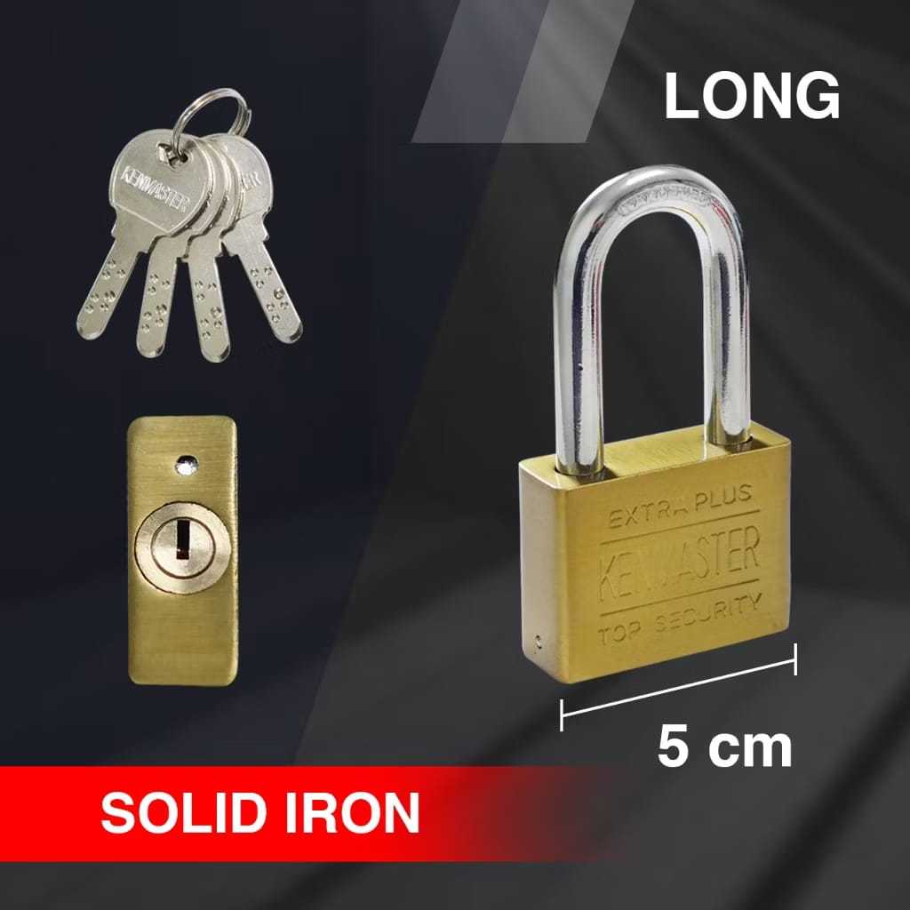 Kenmaster Gembok Komputer Panjang 50MM CK-50L KEY L / Gembok Komputer Key Kuning / Gembok Leher Panj