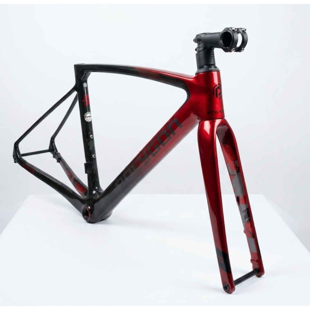 Frame Only Polygon Strattos 7 Disc Red S7D Size S Discbrake Carbon