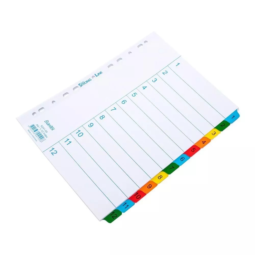 Bambi Divider Indexes Pembatas Kertas Binder / Bantex Pembatas Binder Divider Lubang / Pembatas Bind