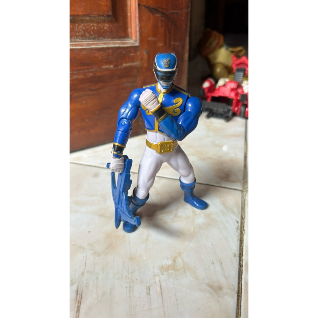Power ranger bekas preloved second, power ranger biru keren original power ranger bandai