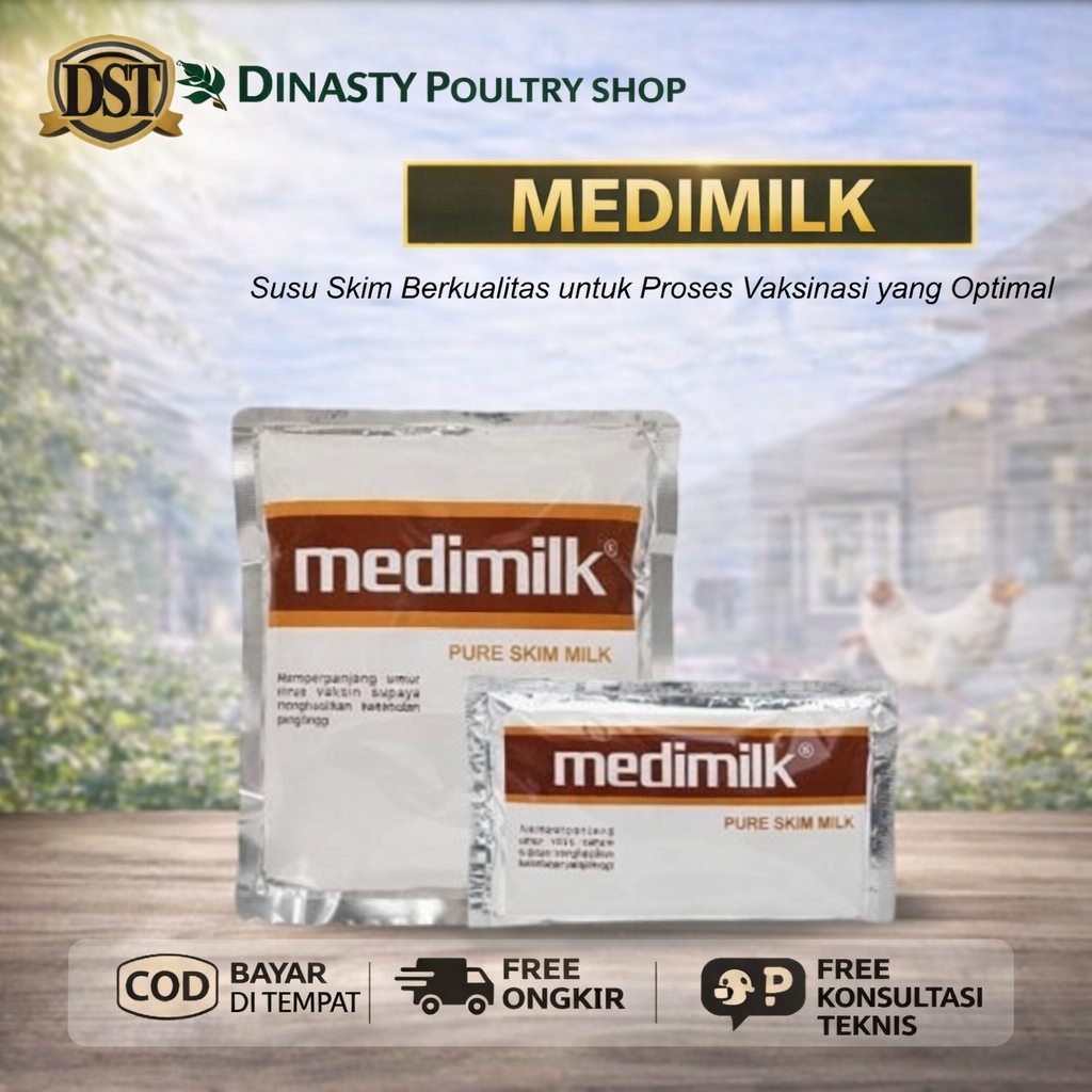 MEDIMILK Susu Skim Vaksin Ayam Unggas Penunjang Vaksinasi DOC Broiler Layer