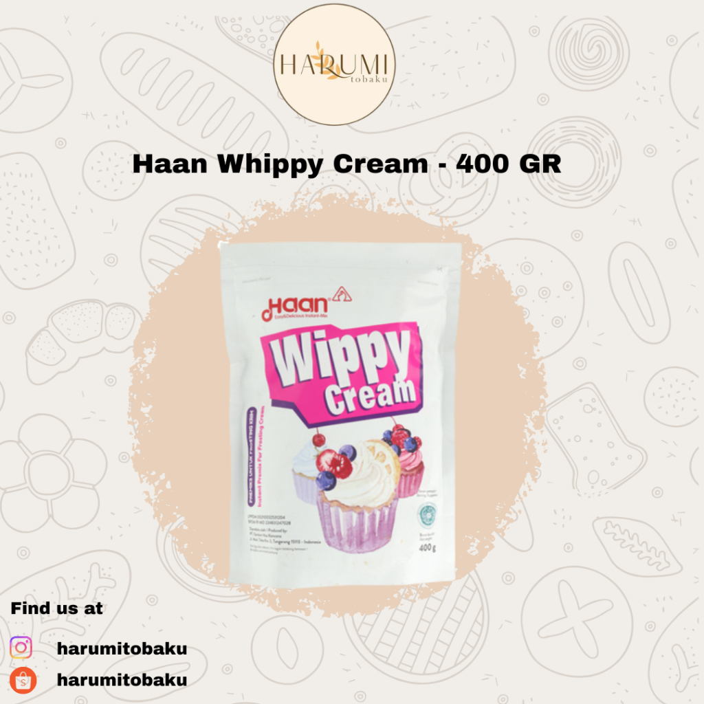 Haan Wippy Whipping Cream / Whipping Cream Bubuk - 400 Gr