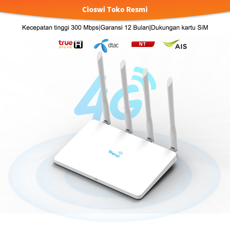 Kartu router nirkabel 4G 500 Mbps, modem hotspot WiFi dengan garansi resmi. Mendukung kartu SIM dari