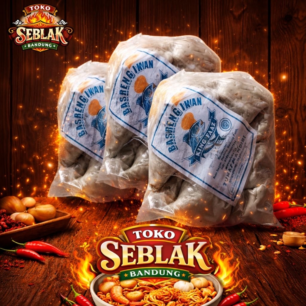 TOKO SEBLAK BANDUNG Basreng Ikan Mentah Khas Bandung Isi 10 Pcs