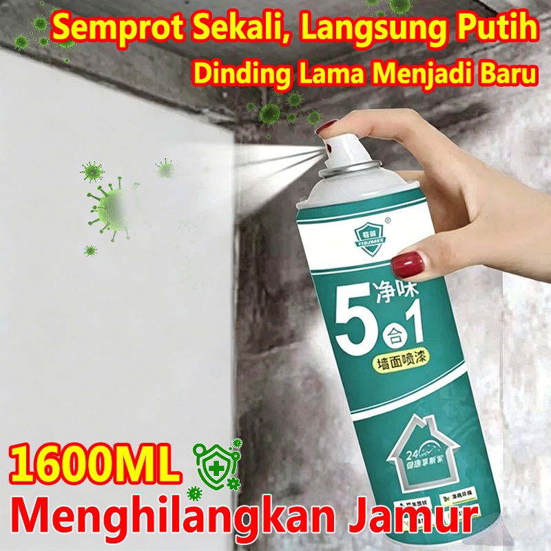 semprotan cat tembok anti jamur dan lembab anti air putih pembersih tembok noda coretan