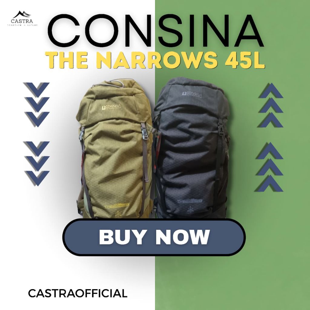 Tas Ransel Consina The Narrows Kapasitas 45L Camping Outdoor
