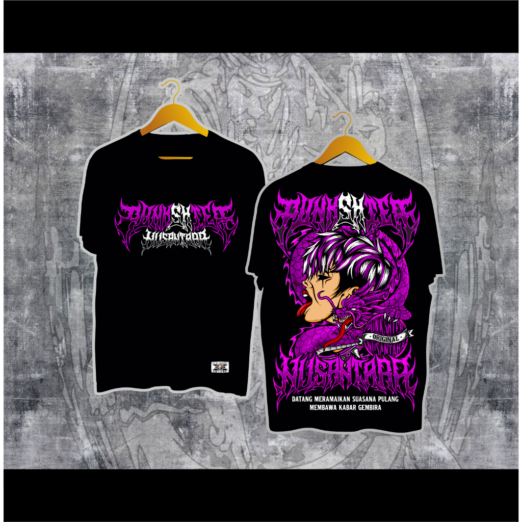 Hoodie & kaos punkshter | belakang full punggung | free stiker