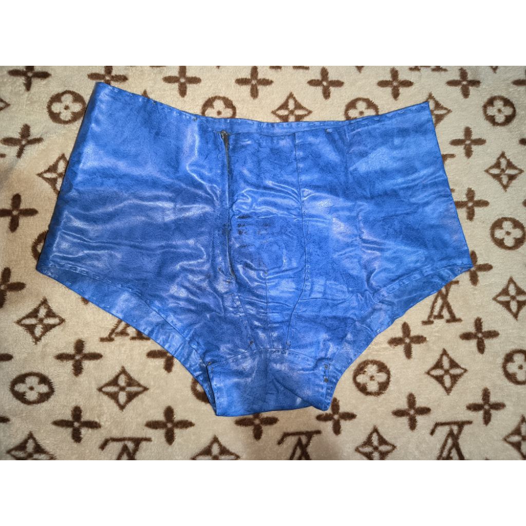 Faux Leather Hotpants Blue