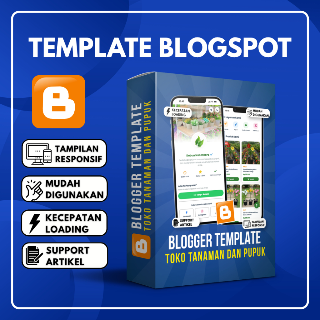 Template Blogspot Toko Tanaman dan Pupuk V1 | Mudah Digunakan Lengkap Dengan Panduan & Update