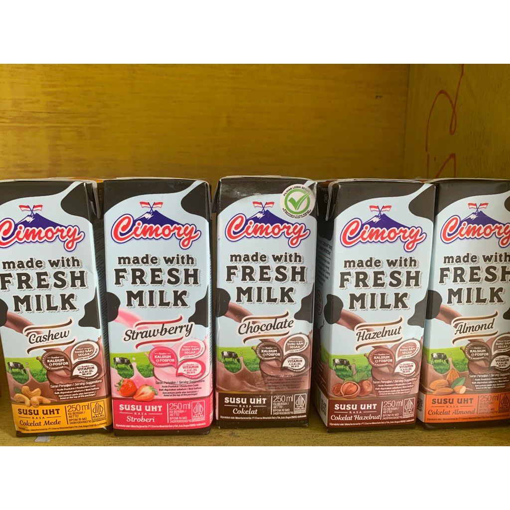 Susu UHT Cimory 250 ml - Rasa Almond, Choco Malt, Salted Caramel