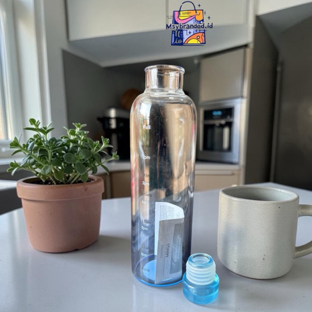 MINISO BOTOL MINUM KACA 500ml GRADIENT BIROSILICATE WATER BOTTLE
