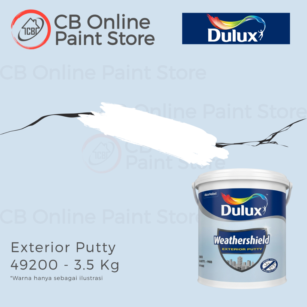 DULUX PLAMUR TEMBOK LUAR DULUX WEATHERSHIELD PUTTY 3.5 KG - GALON