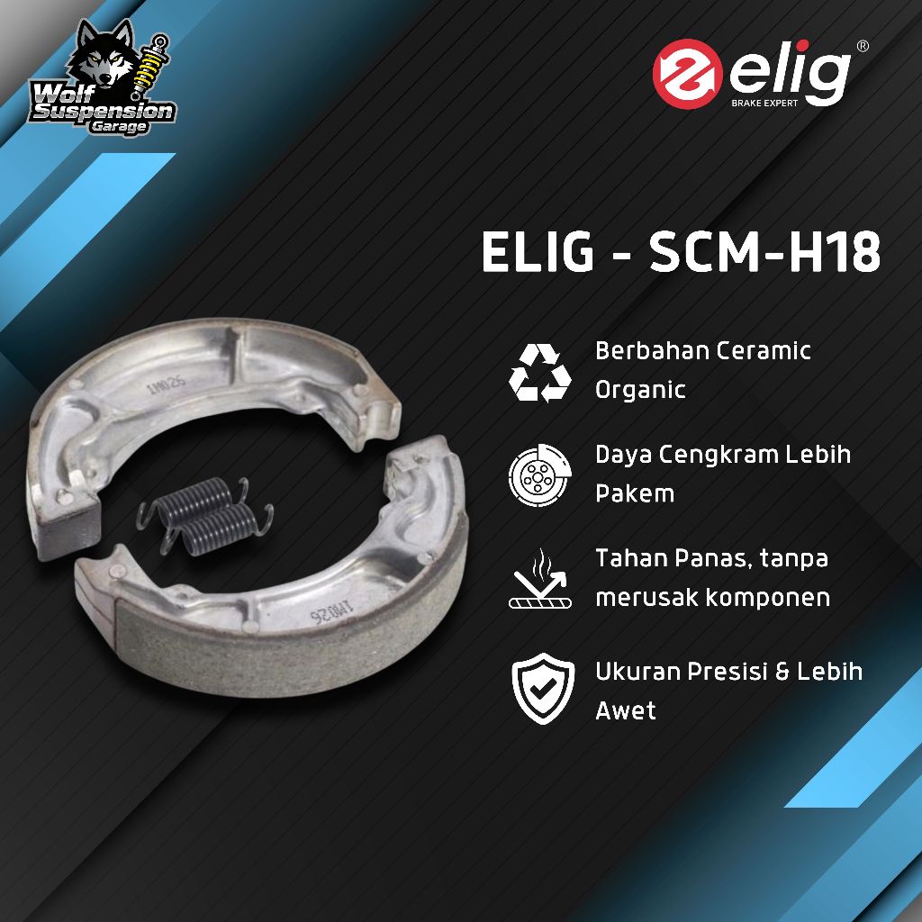 Elig Kampas Rem Belakang Vario / Beat / Scoopy / Genio SCM-H18