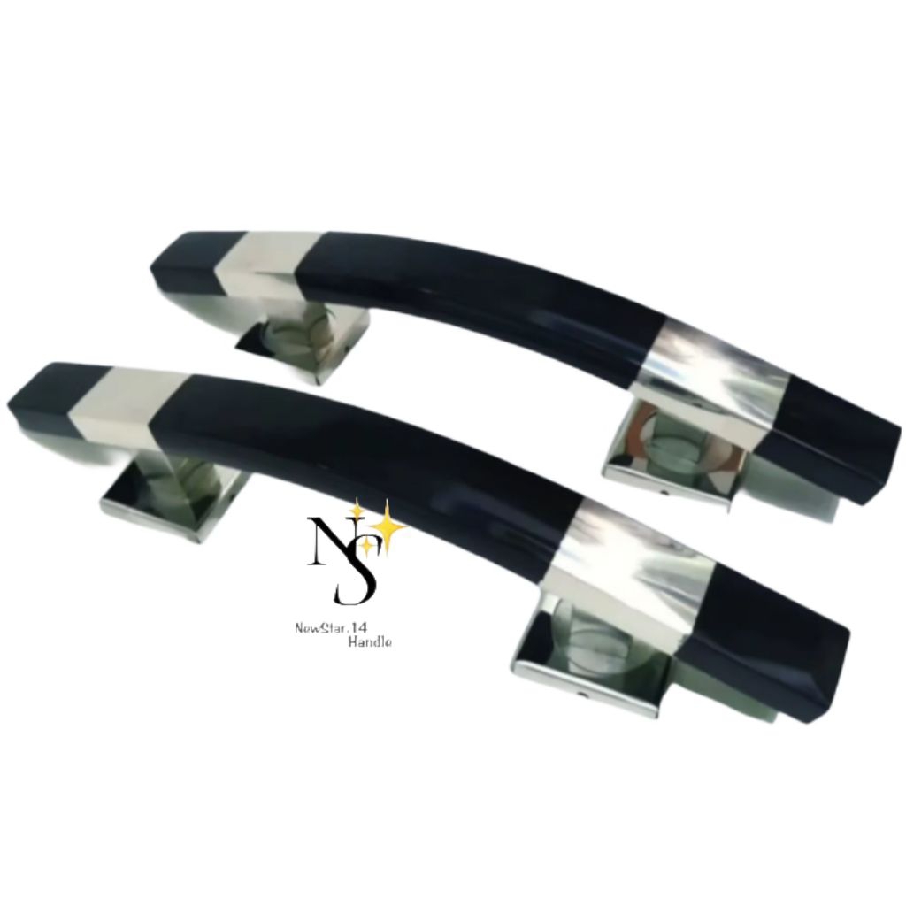 Handle pintu rumah 2pcs /Handle pintu model sabit kotak/ gagang pintu rumah minimalis/ tarikan pintu
