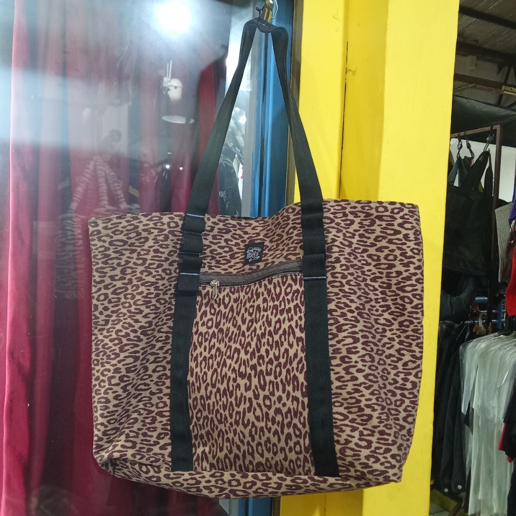 Tote Bag Leopard Small Pocket