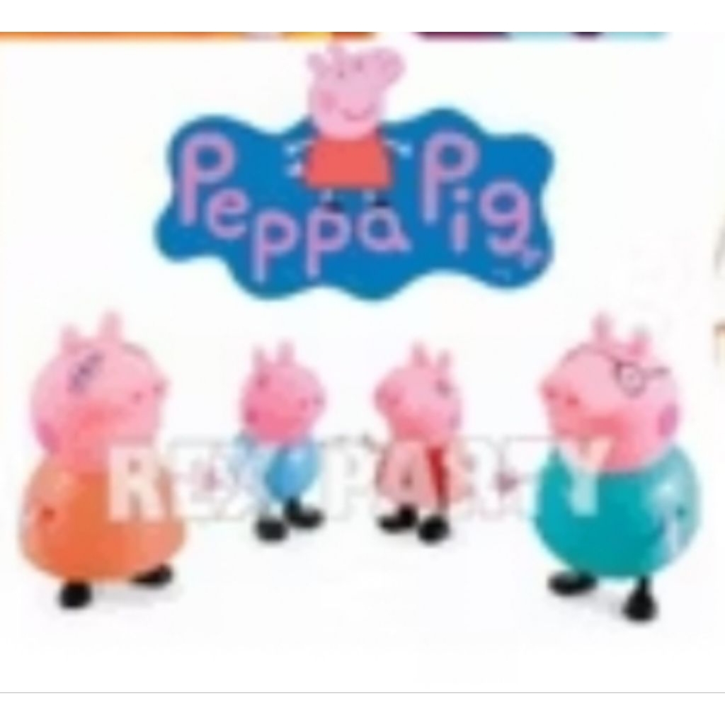 Peppa Pig Ten Friends Set/Peppa Pig Friends Isi 10pcs/Mainan Peppa Pig/Cake Topper Peppa Pig