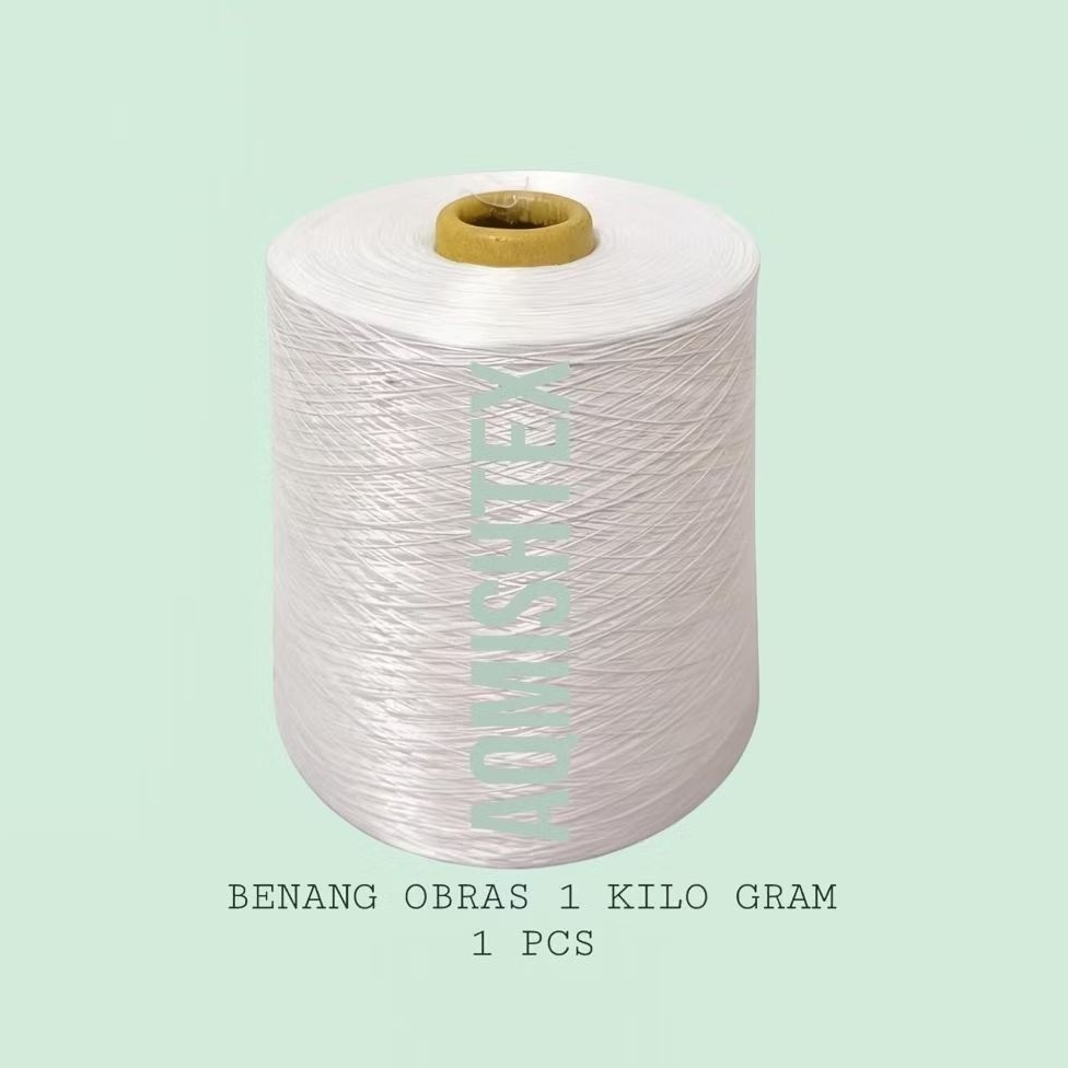 Benang obras putih 1kg