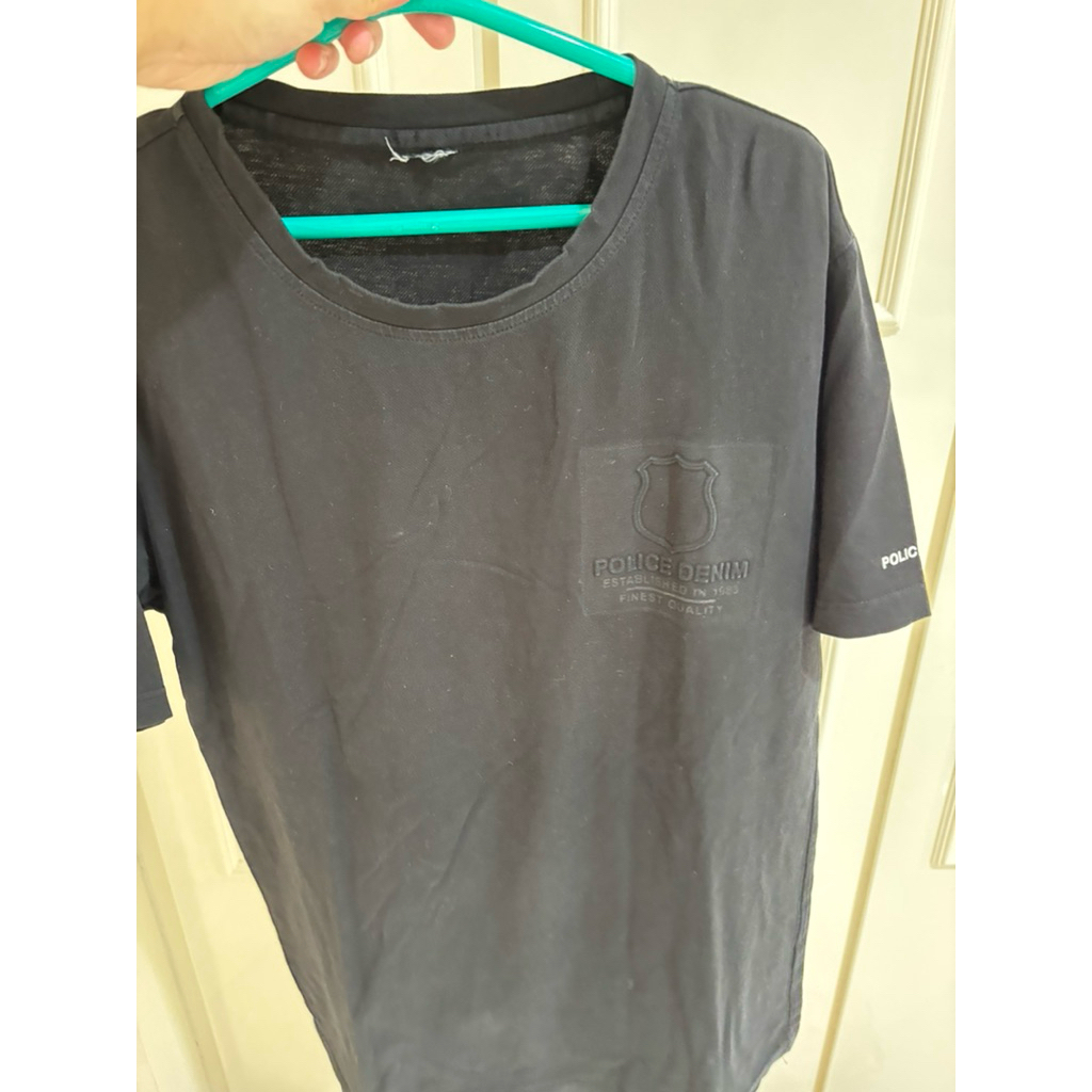 Police denim tee shirt size M