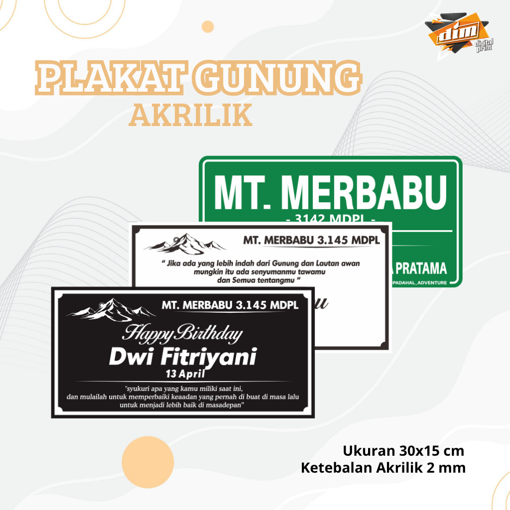 PLAKAT GUNUNG AKRILIK / PLAKAT GUNUNG CUSTOM / PLAKAT GUNUNG AKRILIK CUSTOM / PLAKAT AKRILIK CUSTOM 