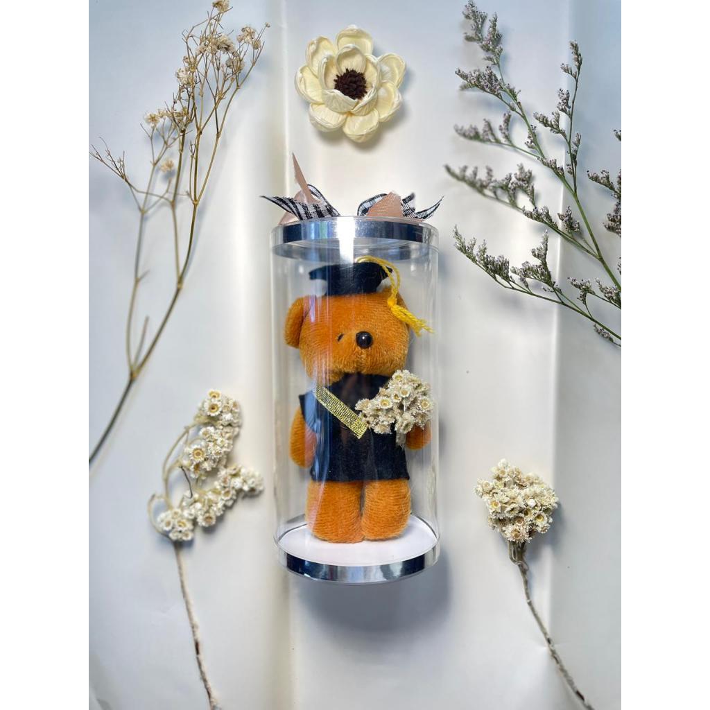 Boneka Wisuda Bear Mini dalam Tabung Mika – Gift Graduation Teddy Bear Exclusive