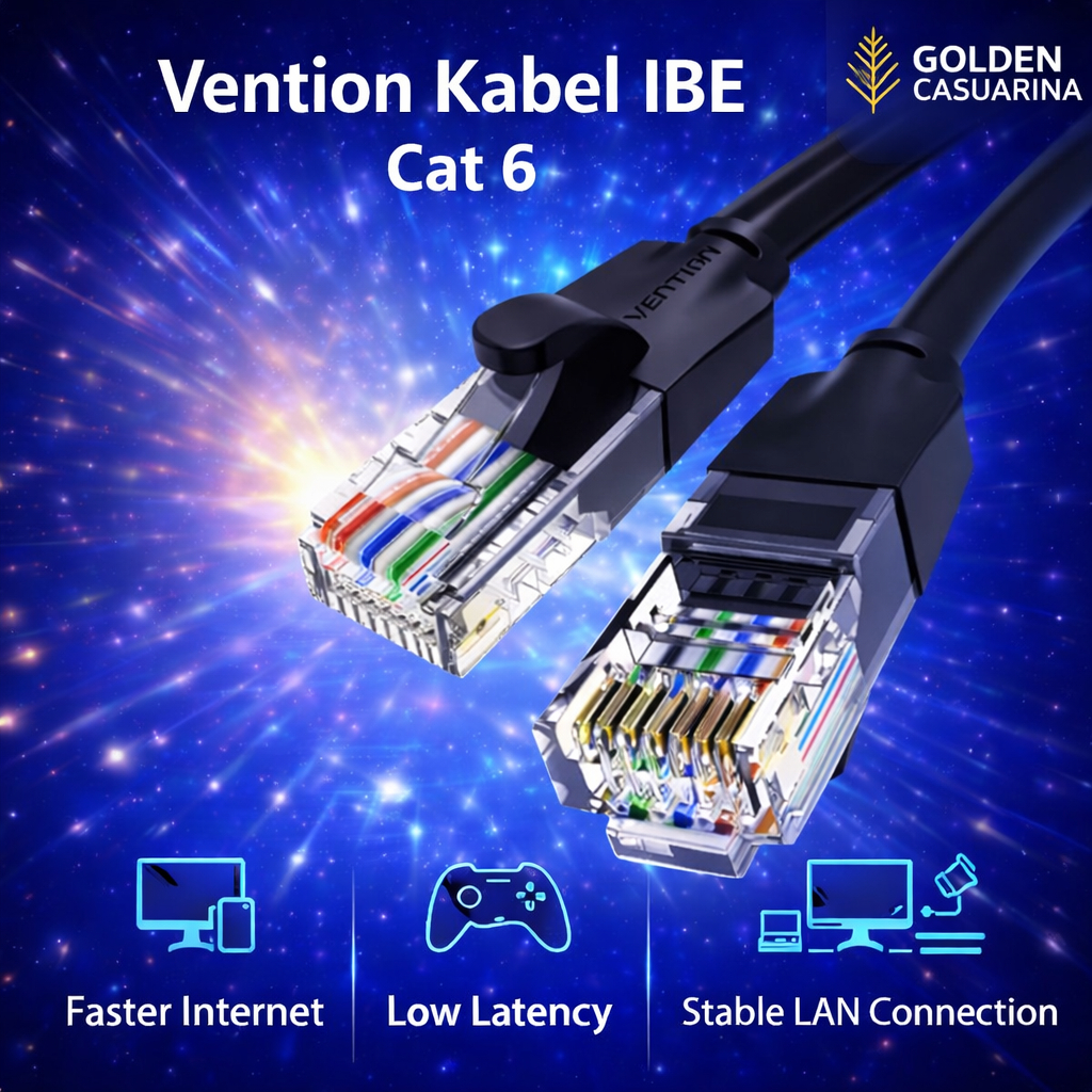 Vention IBE Kabel Lan RJ45 Cat6 Cat.6 Gigabit UTP Round IBE - 20M