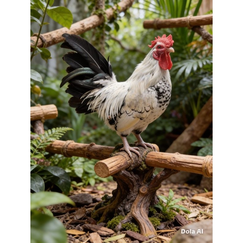 Ayam kate ceper mini ayam hias chabo/itali jantan/betina ayam Batik Italy Jantan Ayam hias peliharan