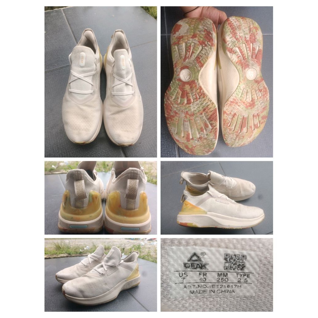 Sepatu PEAK Taichi 4.0 Lari Pria Wanita Second Ori - Cek Ukuran di Foto