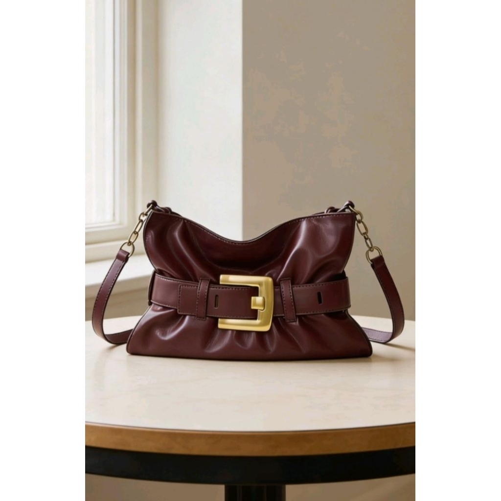 tas selempang kerut balmain