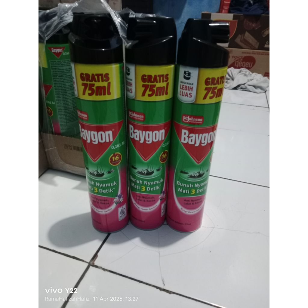 Baygon Semprot Double Nozzle 600+75ml