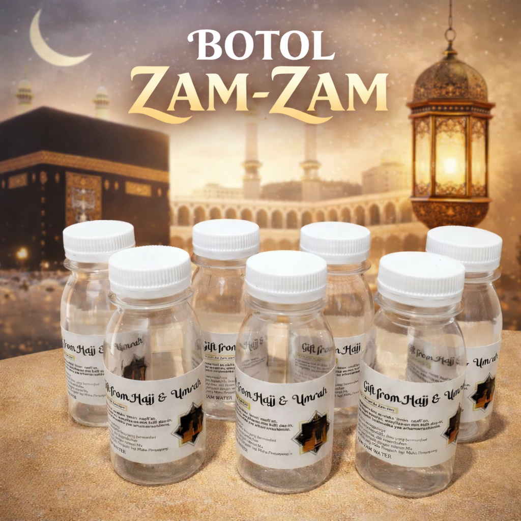 Botol kosong tempat air zamzam 60 ML/botol zam-zam isi 25 pcs