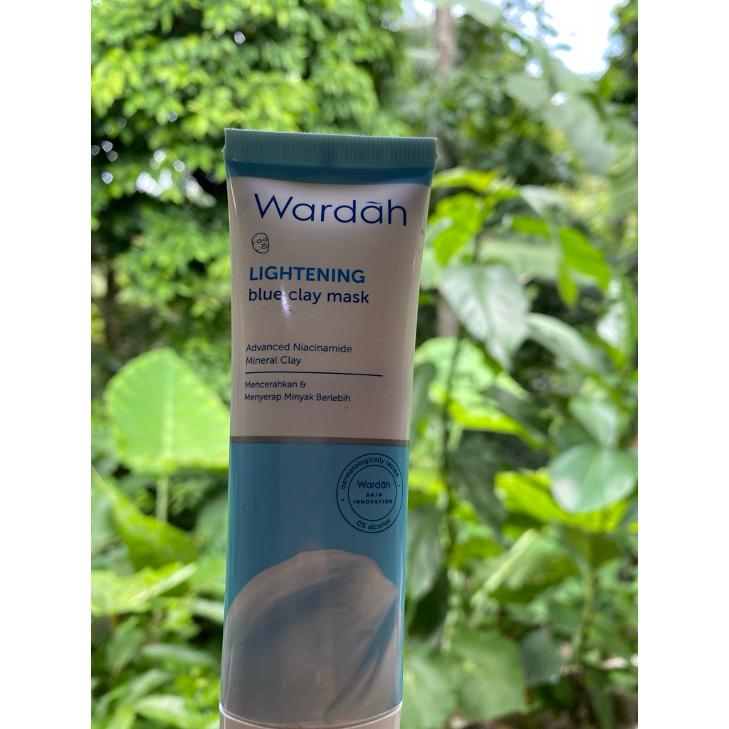 Masker Wajah Pemutih Wardah Lightening Blue Clay 50ml