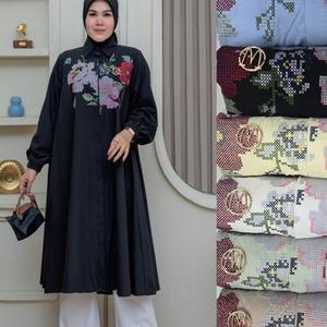 Tunik Winody Mawar_Atasan Wanita Kekinian Bahan Katun Oxford Adem dan Nyaman