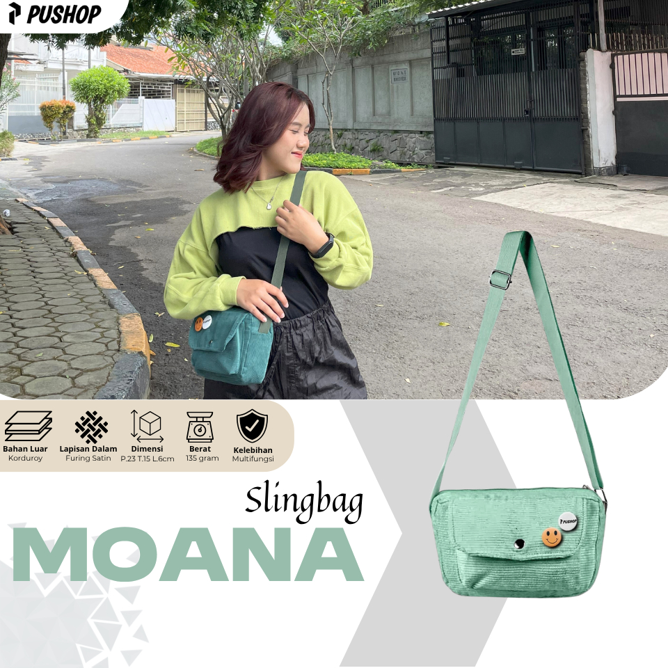 Tas Selempang Corduroy Moana Tas Slingbag Wanita Hotshop