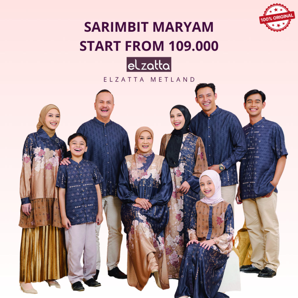 [Sarimbit 2026] Elzatta Sarimbit Maryam Koleksi Ayah dan Ibu baju muslim couple keluarga terbaru 202