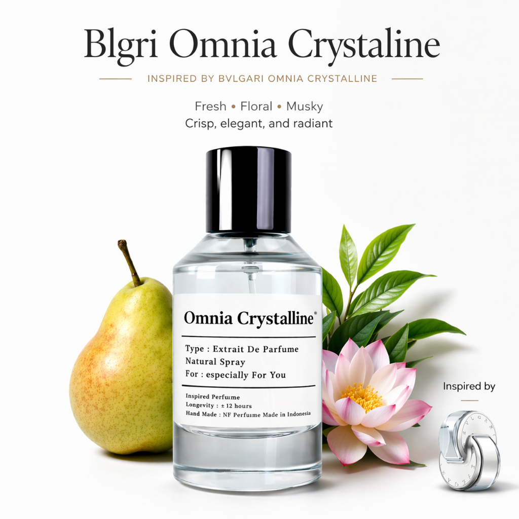 BULGARI OMNIA CRYSTALINE | Parfum Wanita Tahan Lama Fresh Sexy By NF  Minyak Wangi 24 Jam Original
