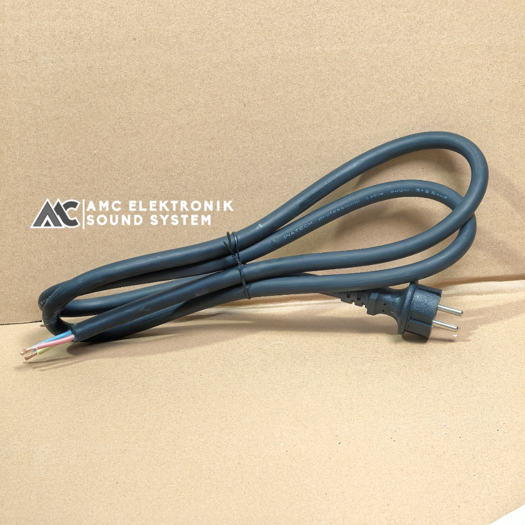PROMO steker INATECH  power built up/kabel AC buntung /kabel power lengkap kabel nyyhy 3 x 2,5mm