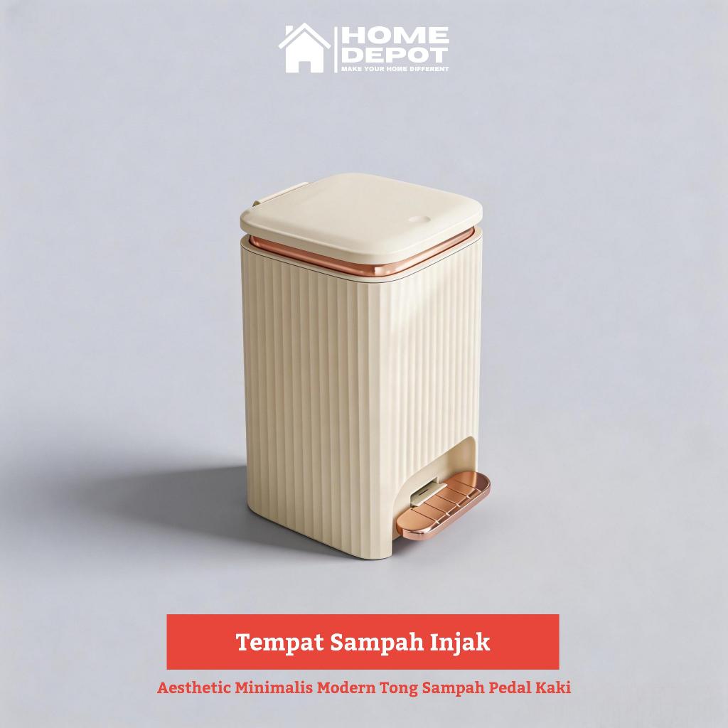 Tempat Sampah Injak Aesthetic Minimalis Modern Tong Sampah Pedal Kaki