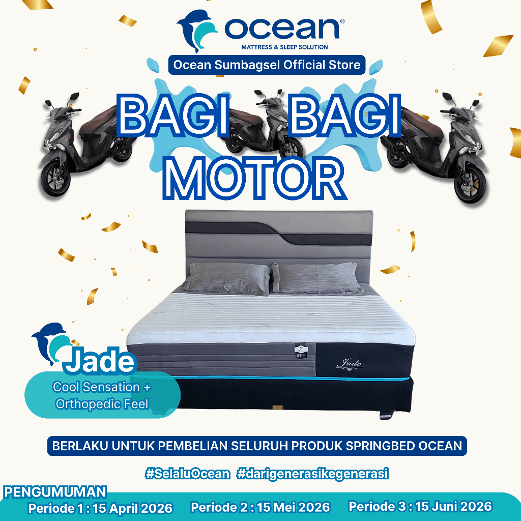 [OOS PTC] Springbed Ocean Jade Cool New (33 cm) – Matras Orthopedic, Firm, Ultra Cool Fabric | Sprin