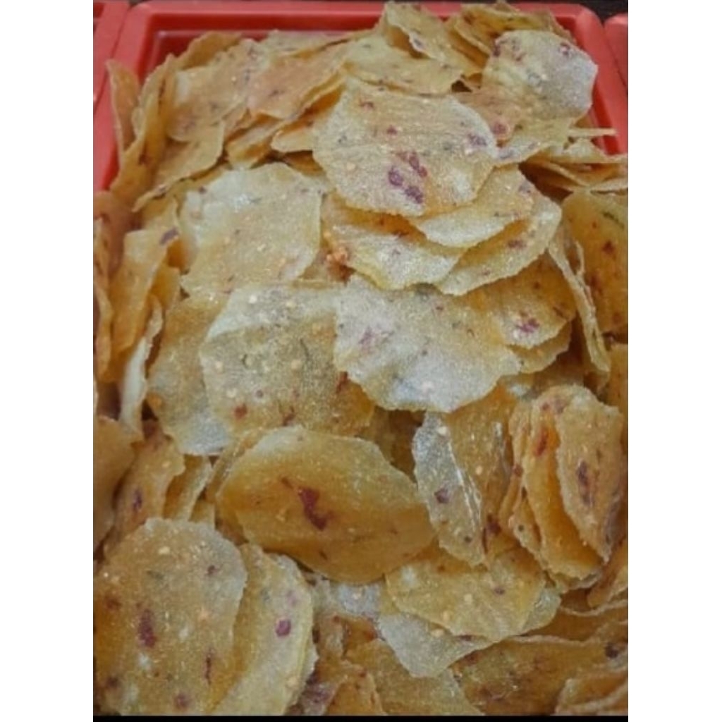 Kerupuk/Keripik/Opak Singkong Pedas Mentah 1kg