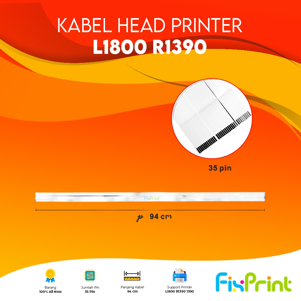 Kabel Head Printer Epson 1390 R1390 L1800, Flexible Head L1800 Flexible Cable L1800 L1390
