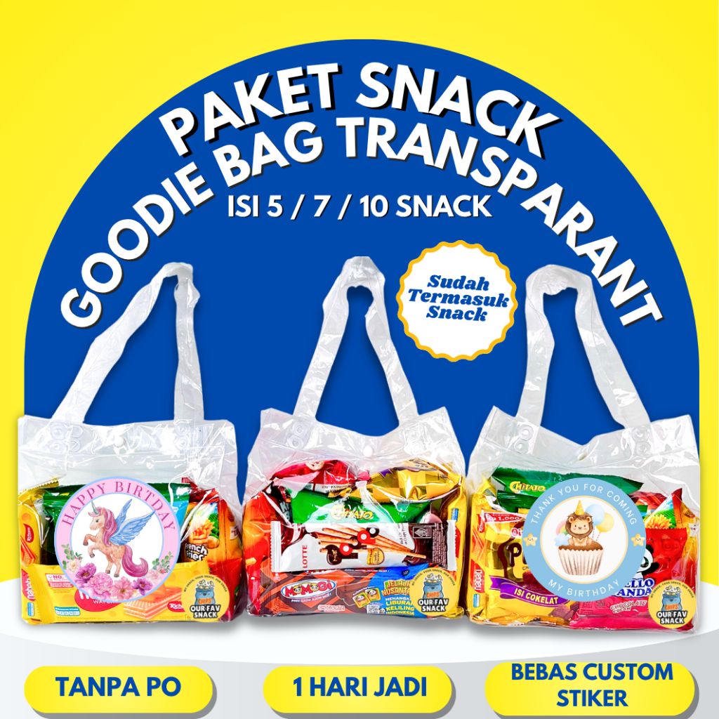 Paket Snack Ulang Tahun Anak Goodie Bag Hampers Ultah Bingkisan Snack Ultah