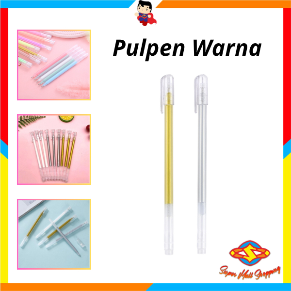 SMS Pulpen Tinta Samoyed Pulpen Tinta Warna Putih/Emas/Silver Gel Ink Pen Metalic Pen