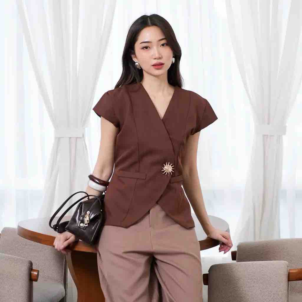 seoul button Top Semiwool polos