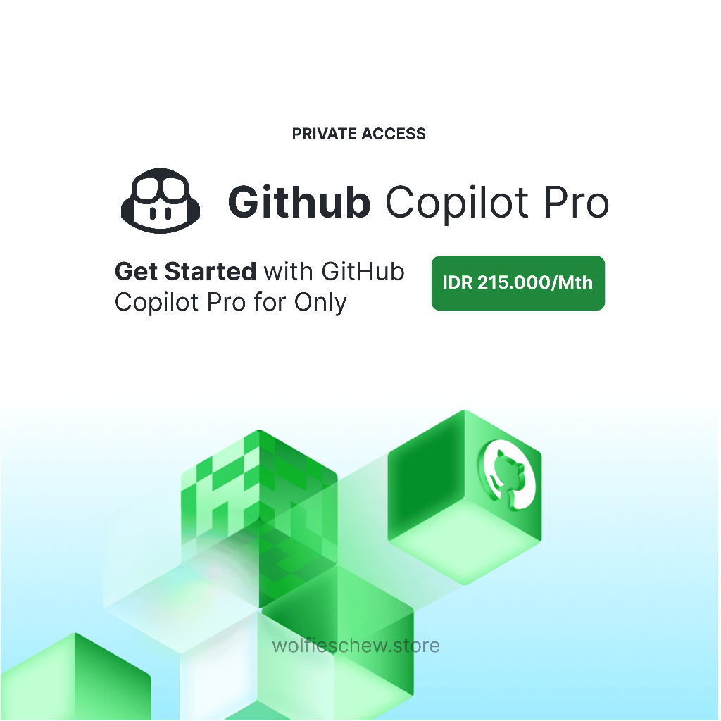 GitHub Copilot Pro 1 Bulan Private