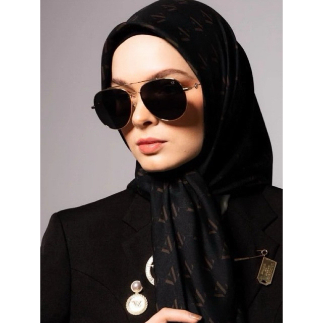VIVIZUBEDI - VZ MONOGRAM VOAL SCARF