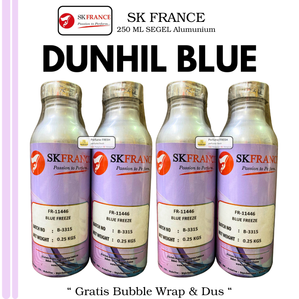 Bibit Parfum DUNHIL BLUE ( 250 ML SEGEL Alumunium ) SK FRANCE Blue Freeze - Bibit Parfum Prof Blue P