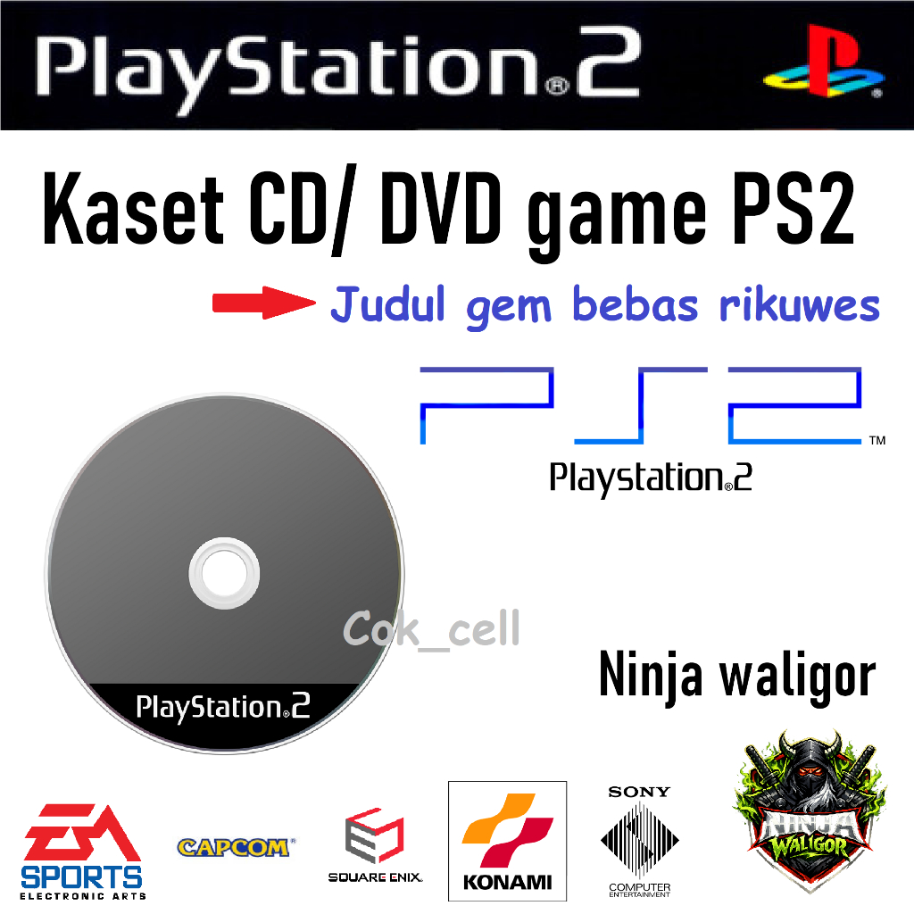Kaset CD/DVD PS2 beli 5 bonus 1 ( TERUPDATE )