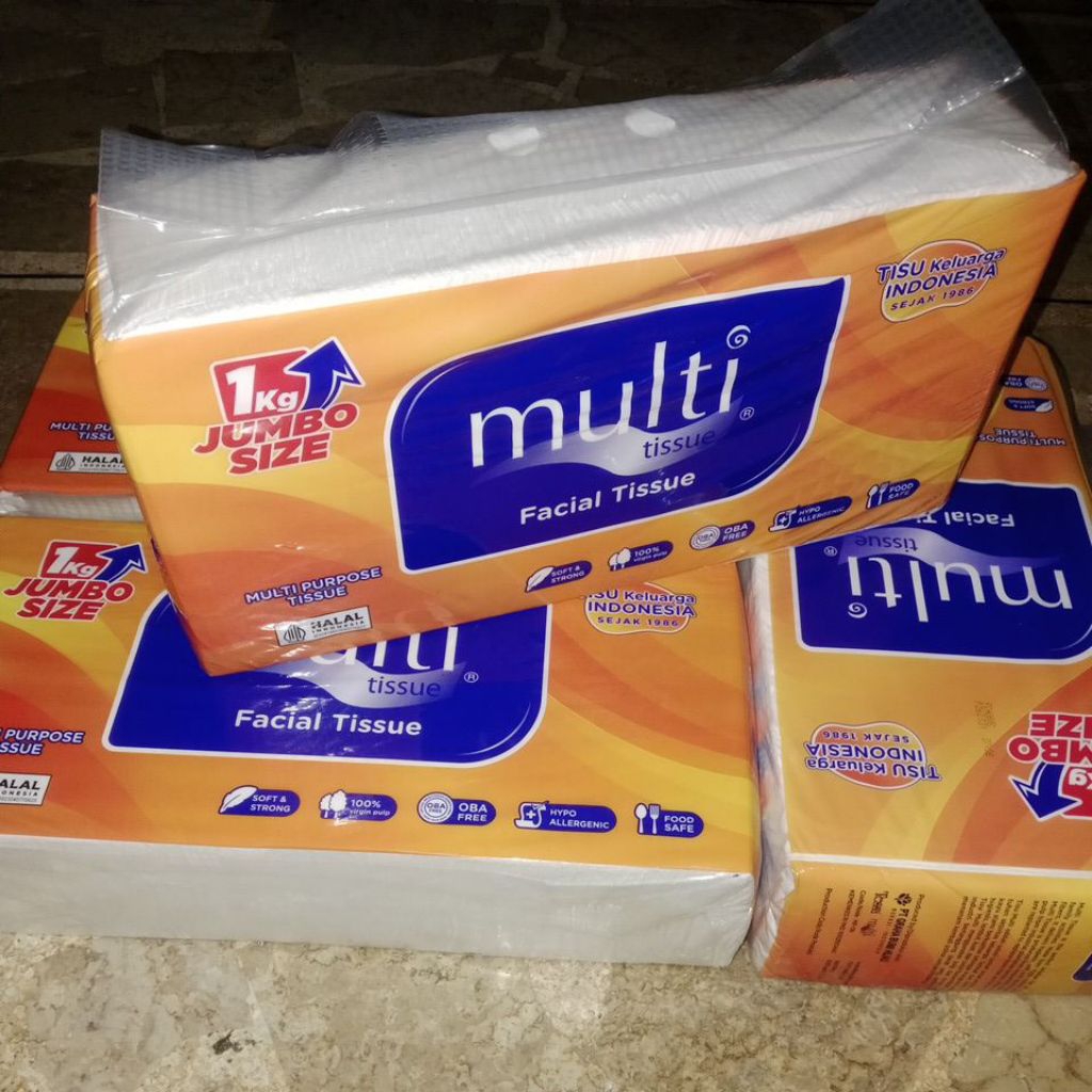 Tisu Wajah Multi Facial 1 kg (1000g) - Lembut, Daya Serap Tinggi, Praktis
